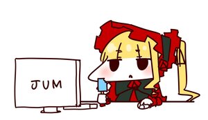 Rating: Safe Score: 0 Tags: 1girl bangs blonde_hair blush chibi dress holding image long_sleeves shinku solo User: admin