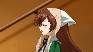 Rating: Safe Score: 0 Tags: 1girl apron brown_hair closed_eyes dress head_scarf image long_hair long_sleeves open_mouth solo suiseiseki upper_body User: admin
