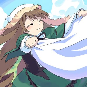 Rating: Safe Score: 0 Tags: 1girl apron artist_request blush brown_hair closed_eyes cloud day dress frills hat image long_hair long_sleeves lowres maid oekaki outdoors rozen_maiden sky smile solo suiseiseki very_long_hair User: admin