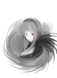 Rating: Safe Score: 0 Tags: 1girl bangs black_ribbon closed_mouth dress frills hairband image long_hair looking_at_viewer red_eyes simple_background solo striped suigintou very_long_hair white_background User: admin