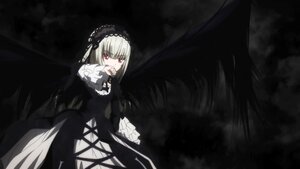 Rating: Safe Score: 0 Tags: 1girl black_dress black_ribbon black_wings dress flower frills hairband image lolita_fashion long_hair long_sleeves looking_at_viewer red_eyes ribbon rose silver_hair solo suigintou wings User: admin