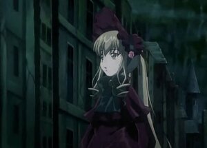 Rating: Safe Score: 0 Tags: 1girl blonde_hair bonnet dress drill_hair expressionless flower image long_hair long_sleeves shinku silver_hair solo suigintou upper_body User: admin