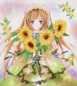 Rating: Safe Score: 0 Tags: 1girl auto_tagged brown_hair dress flower heterochromia image long_hair looking_at_viewer marker_(medium) pastel_(medium) red_eyes solo suiseiseki sunflower traditional_media very_long_hair watercolor_(medium) yellow_flower User: admin