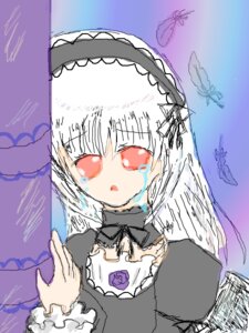 Rating: Safe Score: 0 Tags: 1girl bangs bug butterfly dress eyebrows_visible_through_hair flower frills hairband image insect long_hair long_sleeves looking_at_viewer open_mouth red_eyes rose solo suigintou upper_body User: admin