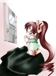 Rating: Safe Score: 0 Tags: 1girl bare_shoulders brown_hair green_eyes image long_hair looking_at_viewer ponytail skirt solo standing suiseiseki very_long_hair User: admin
