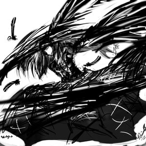 Rating: Safe Score: 0 Tags: 1girl bird feathered_wings feathers greyscale image long_hair looking_at_viewer monochrome signature solo suigintou User: admin