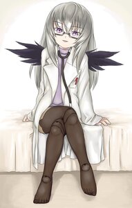 Rating: Safe Score: 0 Tags: 1girl artist_request crossed_legs doctor doll_joints feet glasses image joints labcoat long_hair pantyhose pencil_skirt purple_eyes rozen_maiden semi-rimless_eyewear silver_hair sitting solo stethoscope suigintou under-rim_eyewear wings User: admin