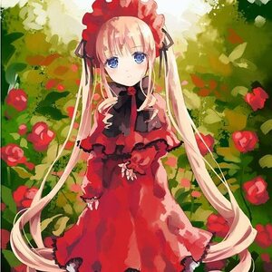 Rating: Safe Score: 0 Tags: 1girl blonde_hair blue_eyes blush bow bowtie capelet dress flower image long_hair long_sleeves looking_at_viewer outdoors red_capelet red_dress red_flower red_rose rose shinku solo twintails very_long_hair User: admin