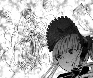 Rating: Safe Score: 0 Tags: 2girls auto_tagged boots bow cross-laced_footwear dress floating flower frills greyscale image kirakishou knee_boots long_hair monochrome multiple_girls pair paper rose shinku standing twintails very_long_hair User: admin