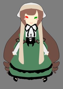 Rating: Safe Score: 0 Tags: 1girl brown_hair dress frills full_body green_dress head_scarf image long_hair long_sleeves red_eyes simple_background solo suiseiseki transparent_background very_long_hair User: admin