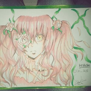 Rating: Safe Score: 0 Tags: 1girl artist_name dated expressionless flower green_eyes hair_flower hair_ornament image kirakishou leaf long_hair looking_at_viewer marker_(medium) multicolored_hair photo pink_hair plant rose shikishi signature solo traditional_media vines watercolor_(medium) User: admin