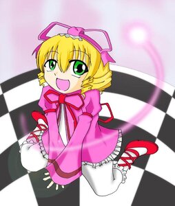 Rating: Safe Score: 0 Tags: 1girl argyle argyle_background argyle_legwear bishop_(chess) black_rock_shooter_(character) blonde_hair board_game checkerboard_cookie checkered checkered_background checkered_floor checkered_kimono checkered_scarf checkered_shirt checkered_skirt chess_piece colorful cookie crosswalk curly_hair diamond_(shape) flag floor green_eyes himekaidou_hatate hinaichigo holding_flag image king_(chess) knight_(chess) official_style on_floor open_mouth perspective plaid_background race_queen reflection reflective_floor ribbon solo thighhighs tile_floor tile_wall tiles vanishing_point wariza yagasuri User: admin
