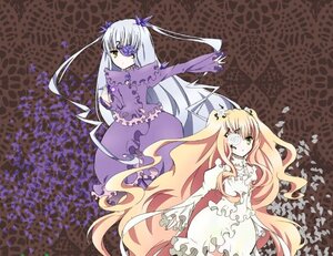 Rating: Safe Score: 0 Tags: 2girls barasuishou blonde_hair bow dress eyepatch flower frills image kirakishou long_hair long_sleeves multiple_girls pair rose two_side_up very_long_hair white_dress yellow_eyes User: admin