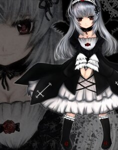 Rating: Safe Score: 0 Tags: 1girl black_wings dress flower frills hairband image lolita_fashion long_hair long_sleeves red_eyes red_flower red_rose rose silver_hair smile solo suigintou wings zoom_layer User: admin