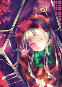 Rating: Safe Score: 0 Tags: 1girl blonde_hair closed_eyes dress flower image long_hair long_sleeves petals rose rose_petals shinku solo User: admin