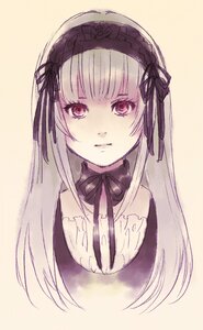 Rating: Safe Score: 0 Tags: 1girl bangs black_ribbon closed_mouth eyebrows_visible_through_hair hairband image long_hair looking_at_viewer neck_ribbon ribbon silver_hair simple_background solo suigintou upper_body User: admin