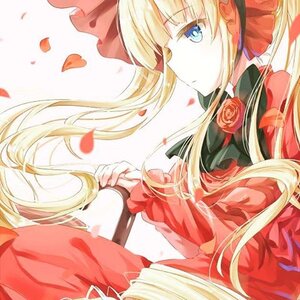 Rating: Safe Score: 0 Tags: 1girl blonde_hair blue_eyes bow bowtie dress flower image long_hair long_sleeves petals red_dress red_flower red_rose rose rose_petals shinku solo twintails very_long_hair User: admin