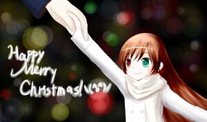Rating: Safe Score: 0 Tags: 1girl bokeh green_eyes heterochromia holding_hands image lens_flare lights long_hair long_sleeves red_eyes scarf smile solo suiseiseki upper_body winter_clothes User: admin