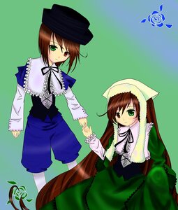 Rating: Safe Score: 0 Tags: 2girls blue_dress brown_hair dress flower frills green_dress green_eyes hat head_scarf heterochromia holding_hands image long_hair long_sleeves looking_at_viewer multiple_girls pair pantyhose red_eyes short_hair siblings simple_background sisters smile souseiseki suiseiseki twins very_long_hair watering_can User: admin