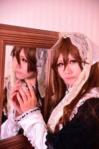 Rating: Safe Score: 0 Tags: 2girls brown_hair lips long_hair makeup mirror multiple_girls siblings sisters smile solo souseiseki suiseiseki twins User: admin