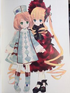 Rating: Safe Score: 0 Tags: 2girls blonde_hair blue_eyes bonnet bow dress drill_hair green_eyes hat image long_hair long_sleeves looking_at_viewer multiple_girls red_dress shinku shoes smile solo standing twin_drills twintails very_long_hair white_legwear User: admin