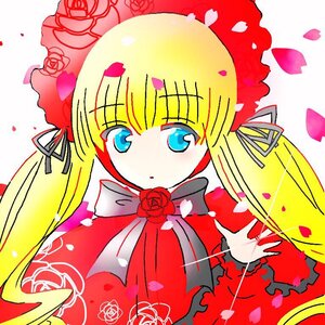Rating: Safe Score: 0 Tags: 1girl :o bangs blonde_hair blue_eyes capelet dress flower hair_ribbon image long_hair looking_at_viewer petals red_capelet red_dress red_flower red_rose ribbon rose rose_petals shinku solo twintails upper_body User: admin