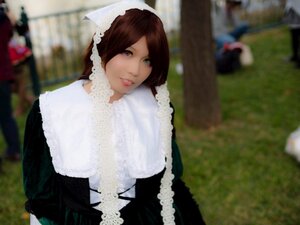 Rating: Safe Score: 0 Tags: 1girl 3d black_dress blurry blurry_background blurry_foreground brown_hair depth_of_field dress heterochromia lace lips long_sleeves looking_at_viewer maid outdoors photo solo suiseiseki User: admin