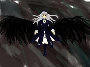 Rating: Safe Score: 0 Tags: 1girl bangs black_dress black_ribbon black_wings boots closed_mouth cross dress feathered_wings feathers flower frills full_body hairband image juliet_sleeves long_hair long_sleeves looking_at_viewer puffy_sleeves red_eyes rose silver_hair solo suigintou wings User: admin