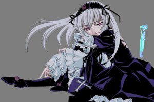 Rating: Safe Score: 0 Tags: 1girl dress flower frilled_sleeves frills green_background hairband image lolita_hairband long_hair long_sleeves looking_at_viewer pink_eyes ribbon rose silver_hair simple_background solo suigintou twitter_username wide_sleeves wings User: admin