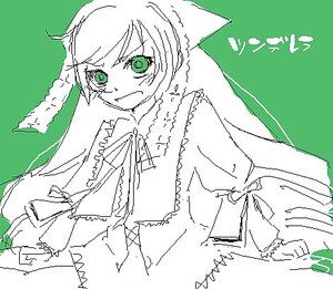Rating: Safe Score: 0 Tags: 1girl closed_mouth green_background green_eyes green_theme image long_sleeves looking_at_viewer monochrome oekaki solo spot_color suiseiseki User: admin