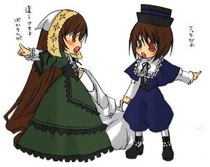 Rating: Safe Score: 0 Tags: 2girls blue_dress blush brown_hair dress frills full_body green_dress green_eyes hat heterochromia holding_hands image long_hair long_sleeves multiple_girls open_mouth pair red_eyes short_hair siblings sisters souseiseki suiseiseki twins very_long_hair white_background User: admin