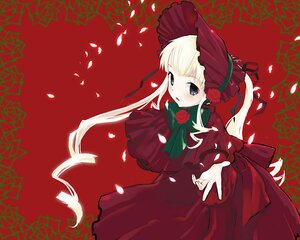 Rating: Safe Score: 0 Tags: 1girl bangs blonde_hair blue_eyes bonnet bow bowtie capelet commentary_request dress flower green_bow image kantaro long_hair long_sleeves looking_at_viewer open_mouth outstretched_hand petals red_dress red_theme rose rozen_maiden shinku simple_background solo twintails User: admin