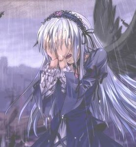 Rating: Safe Score: 0 Tags: 1girl black_ribbon black_wings dress feathered_wings feathers frills hairband image long_hair long_sleeves motion_blur open_mouth puffy_sleeves rain ribbon solo suigintou very_long_hair wings User: admin