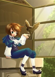 Rating: Safe Score: 0 Tags: 1girl :d bird brown_hair dress frills green_eyes heterochromia image long_sleeves open_mouth pantyhose photoshop_(medium) rozen_maiden shoes short_hair sitting smile sogobaga solo souseiseki white_legwear User: admin