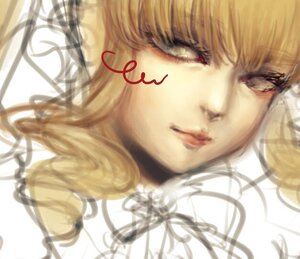 Rating: Safe Score: 0 Tags: 1girl blonde_hair blurry close-up closed_mouth depth_of_field eyelashes face image lips portrait ribbon_choker shinku solo User: admin