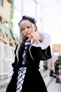 Rating: Safe Score: 0 Tags: 1girl 3d black_dress blurry blurry_background blurry_foreground depth_of_field dress frills gothic_lolita hairband lolita_fashion lolita_hairband long_hair long_sleeves looking_at_viewer motion_blur photo solo standing suigintou User: admin