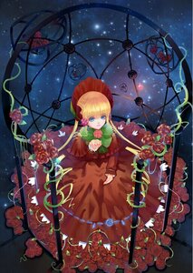 Rating: Safe Score: 0 Tags: 1girl auto_tagged blonde_hair blue_eyes bonnet bow capelet dress flower green_bow image long_hair looking_at_viewer night night_sky red_dress red_flower red_rose rose shinku sitting sky solo star_(sky) starry_sky twintails vines User: admin