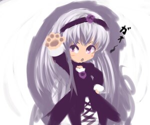 Rating: Safe Score: 0 Tags: 1girl auto_tagged black_wings blush chibi dress hairband image lolita_hairband long_hair long_sleeves purple_eyes silver_hair solo suigintou very_long_hair wings User: admin