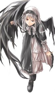 Rating: Safe Score: 0 Tags: 1girl black_ribbon black_wings boots dress frills full_body image long_hair long_sleeves looking_at_viewer red_eyes ribbon silver_hair simple_background solo standing suigintou white_background wings User: admin