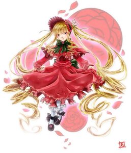 Rating: Safe Score: 0 Tags: 1girl blonde_hair blue_eyes bow bowtie dress flower full_body green_bow image long_hair long_sleeves looking_at_viewer pantyhose petals pink_flower red_dress rose rose_petals shinku shoes solo standing twintails very_long_hair white_legwear User: admin