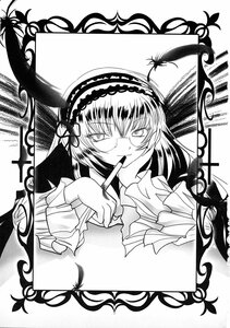 Rating: Safe Score: 0 Tags: 1girl flower frills greyscale hairband image lolita_hairband long_hair looking_at_viewer monochrome solo suigintou upper_body User: admin