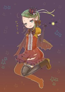 Rating: Safe Score: 0 Tags: 1girl boots dress elbow_gloves gloves green_eyes green_hair hair_ornament image kanaria open_mouth pointy_ears solo star_(symbol) star_hair_ornament star_print starry_background thighhighs User: admin