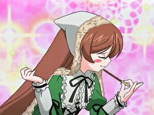 Rating: Safe Score: 0 Tags: 1girl black_ribbon brown_hair closed_eyes dress frills green_dress image long_hair long_sleeves ribbon solo suiseiseki User: admin