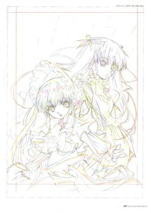 Rating: Safe Score: 0 Tags: 2girls bangs barasuishou dress flower frills hair_ornament hair_ribbon image lineart long_hair long_sleeves looking_at_viewer monochrome multiple_girls pair ribbon shinku simple_background sketch upper_body very_long_hair User: admin