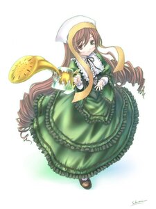 Rating: Safe Score: 0 Tags: 1girl bangs brown_hair dress drill_hair frills full_body green_dress green_eyes hat heterochromia image lolita_fashion long_hair long_sleeves looking_at_viewer red_eyes ribbon rozen_maiden sabamu shoes simple_background solo standing suiseiseki twin_drills twintails very_long_hair watering_can white_background User: admin