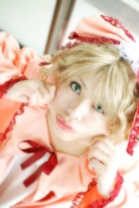 Rating: Safe Score: 0 Tags: 1girl blonde_hair blurry blurry_background blurry_foreground depth_of_field frills green_eyes hair_ribbon hinaichigo lips looking_at_viewer motion_blur photo ribbon short_hair solo User: admin