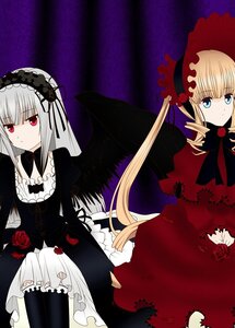 Rating: Safe Score: 0 Tags: 2girls black_wings blonde_hair blue_eyes dress expressionless flower frills hairband image long_hair long_sleeves looking_at_viewer multiple_girls pair red_eyes red_flower red_rose rose shinku silver_hair suigintou twintails wings User: admin