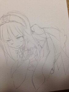 Rating: Safe Score: 0 Tags: 1girl akemi_homura greyscale image long_hair monochrome sketch solo suigintou traditional_media wings User: admin