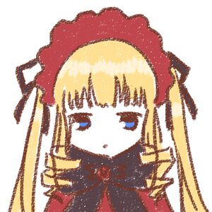 Rating: Safe Score: 0 Tags: 1girl bangs blonde_hair blue_eyes bow bowtie capelet eyebrows_visible_through_hair image long_hair long_sleeves looking_at_viewer red_bow shinku simple_background solo upper_body white_background User: admin