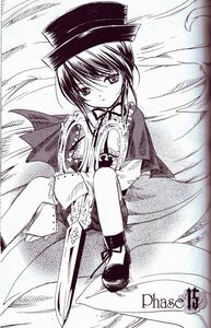 Rating: Safe Score: 0 Tags: 1girl capelet frills greyscale hat image monochrome short_hair solo souseiseki wings User: admin